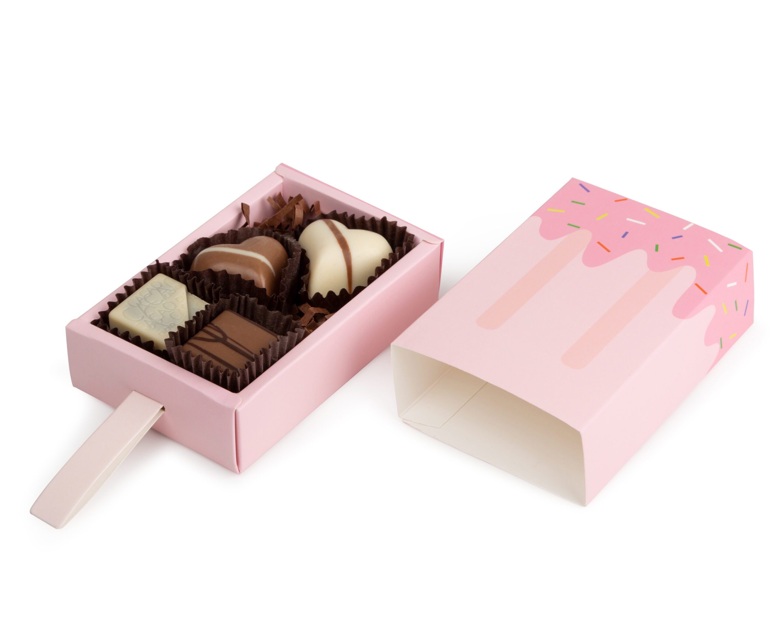 Ice Cream Box Filled With Dairy Chocolate